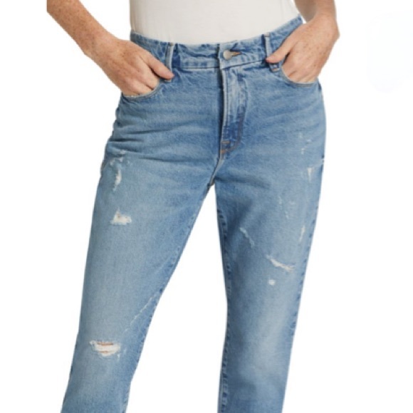 Good American Good Classic High Rise Distressed Jeans, Indigo - Size 26 - Picture 11 of 12